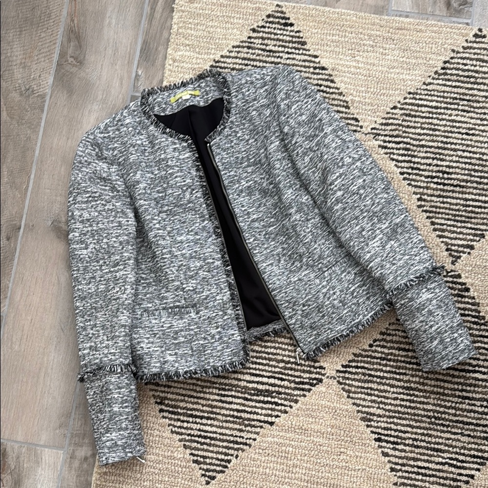 Gianni Bini Black/ White Tweed Look Jacket